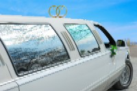 A photo of a stretch limo