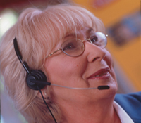 Woman with headset