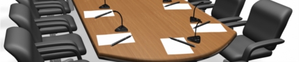 Committee Room Meeting table chairs papers