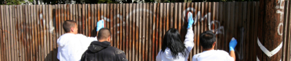 Graffiti - youths cleaning criminal justice