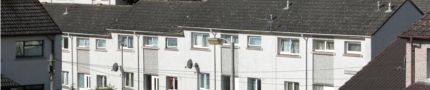 Housing stock row of houses new elgin