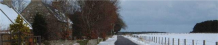 Scenery winter scene road