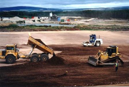 Image of a landfill site being constructed